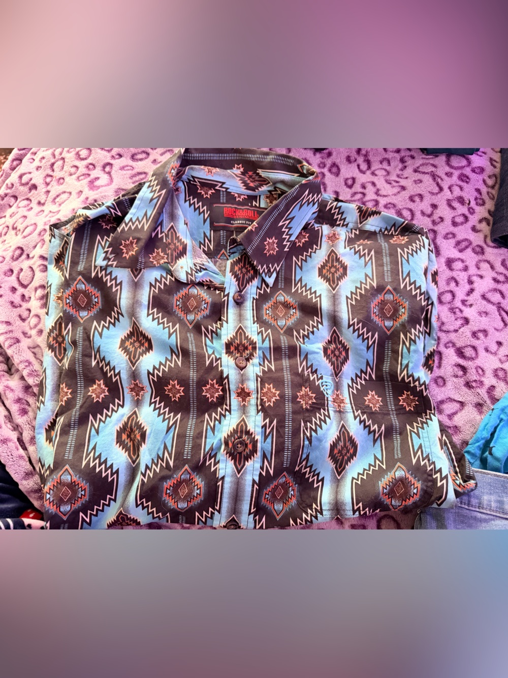 Rock & Roll Denim Mens Button Down
